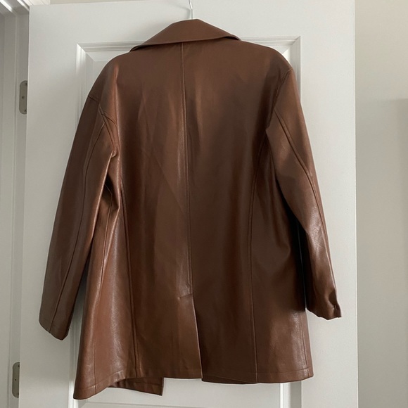 Urban Outfitters Brown Leather Jacket - Picture 2 of 6